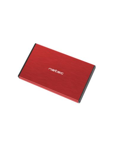 NATEC Rhino GO Carcasa de disco duro/SSD Rojo 2.5"