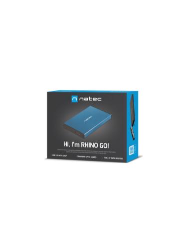 NATEC Rhino GO Carcasa de disco duro/SSD Azul 2.5"