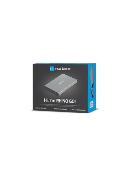 NATEC Rhino GO Carcasa de disco duro/SSD Gris 2.5"
