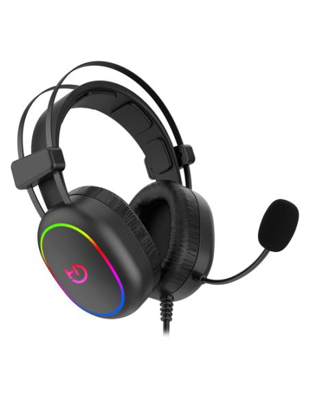 Hiditec Erys ARGB Auriculares Alámbrico Diadema Juego Negro