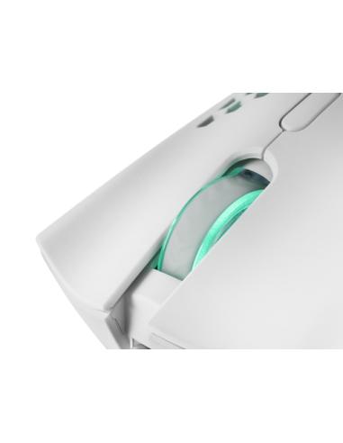 Mars Gaming MMEX, Ratón Gaming RGB, 32K DPI, Cable Feather, Switches Ópticos, Blanco, One Size