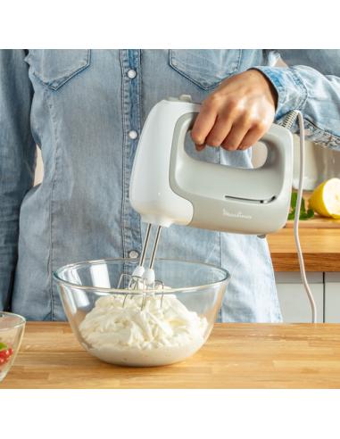 Moulinex PowerMix HM450B Batidora de mano 450 W Gris, Blanco
