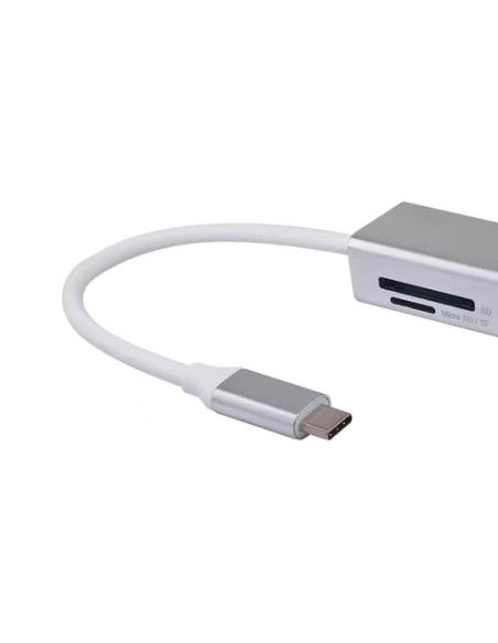 Equip Adaptador multifunción USB-C 5 en 1, HDMI , USB 3.2 Gen 1 , TF/Micro SD