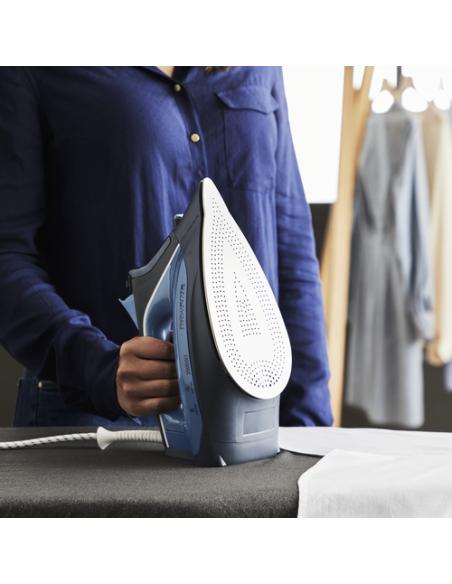 Rowenta DW4308 Plancha a vapor Suela Microsteam 300 Láser 2500 W Azul, Blanco