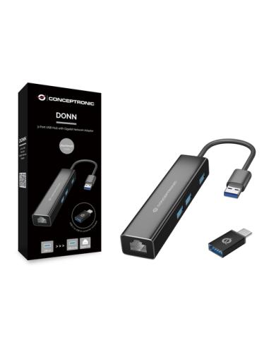 Conceptronic DONN07BA USB 3.2 Gen 1 (3.1 Gen 1) Type-A Negro