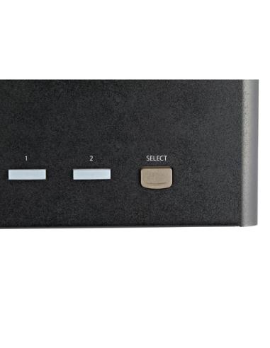 StarTech.com Switch Conmutador KVM de 2 Puertos DisplayPort 1.2 para 4 Monitores - DP HDR UHD 4K de 60Hz - Hub Ladrón de 2 Puert