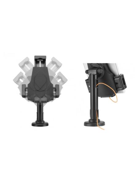 AISENS Soporte Antirobo de Sobremesa / Pared Ajustable (1 Pivote) para Tablet, Negro