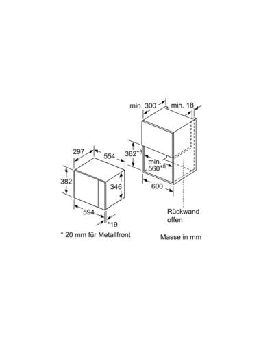 Bosch BEL523MS0 microondas Negro, Acero inoxidable Integrado 20 L 800 W