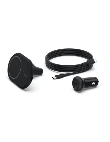 Belkin WIC004BTBK cargador de dispositivo móvil Smartphone Negro USB Cargador inalámbrico Auto