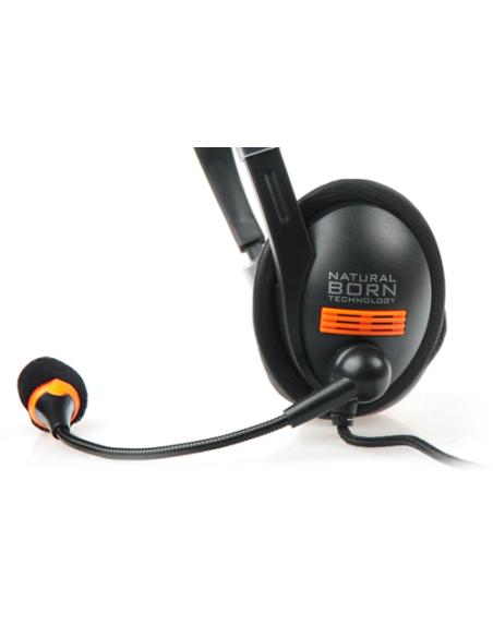 NATEC Drone Auriculares Alámbrico Diadema Llamadas/Música Negro, Naranja