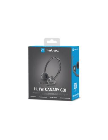 NATEC Canary Go Auriculares Alámbrico Diadema Oficina/Centro de llamadas Negro