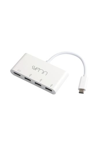 Sveon SCT502 base para portátil y replicador de puertos USB 3.2 Gen 1 (3.1 Gen 1) Type-C Blanco