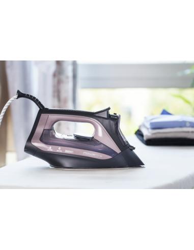 Rowenta DW4345 Plancha a vapor Suela de acero inoxidable 2600 W Negro, Rosa