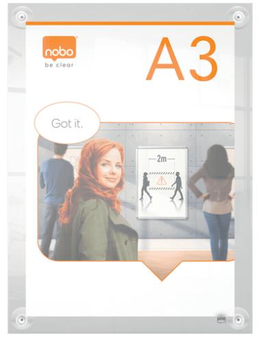 Nobo Premium Plus A3 pizarrón blanco 420 x 297 mm Acrílico
