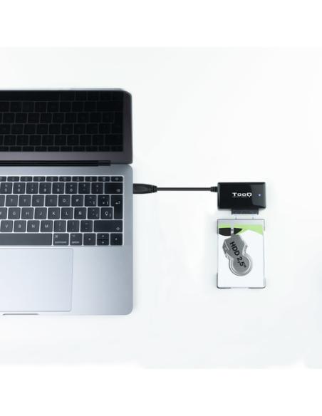 TooQ TQHDA-01A base de conexión para disco duro USB 3.2 Gen 1 (3.1 Gen 1) Type-A Negro
