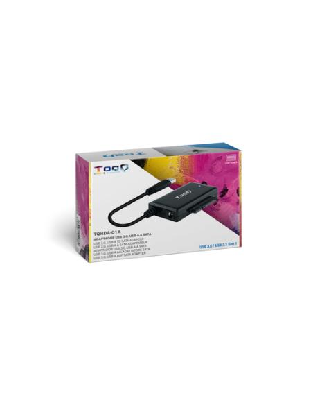 TooQ TQHDA-01A base de conexión para disco duro USB 3.2 Gen 1 (3.1 Gen 1) Type-A Negro