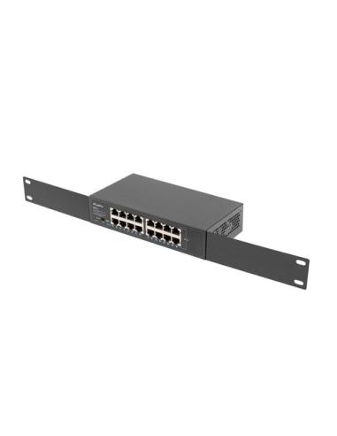 Lanberg RSGE-16 switch No administrado Gigabit Ethernet (10/100/1000) 1U Negro