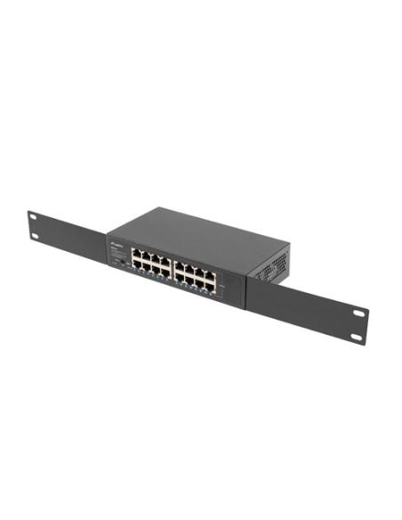 Lanberg RSGE-16 switch No administrado Gigabit Ethernet (10/100/1000) 1U Negro