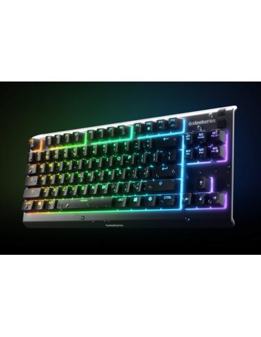 Steelseries APEX 3 TKL teclado Juego USB QWERTY Inglés de EE. UU. Negro