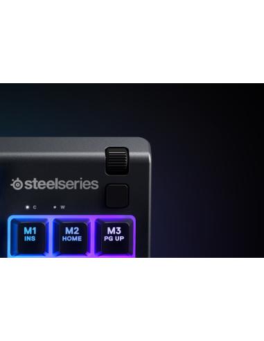 Steelseries APEX 3 TKL teclado Juego USB QWERTY Inglés de EE. UU. Negro