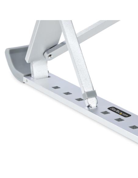 StarTech.com Soporte Elevador Plegable para Ordenador Portátil - Riser Ajustable Portátil Ergonómico para Ordenador Laptop - Est