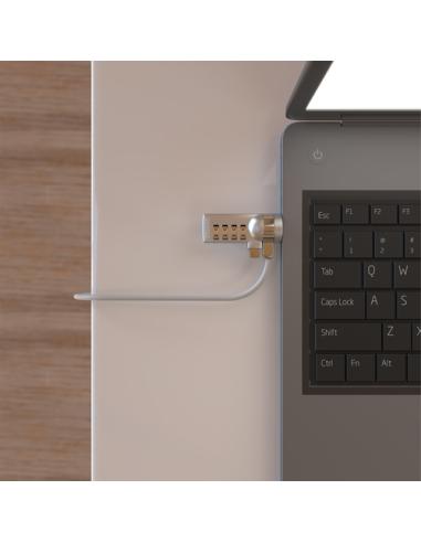 AISENS Cable de Seguridad con Cerradura de Combinacion para Ordenador, Monitor, Portatil 1.5M