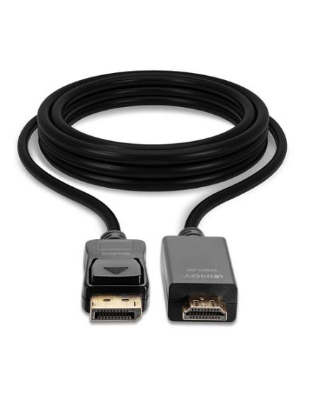 Lindy 36922 adaptador de cable de vídeo 2 m DisplayPort HDMI tipo A (Estándar) Negro