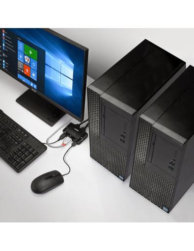 Lindy 42340 interruptor KVM Negro