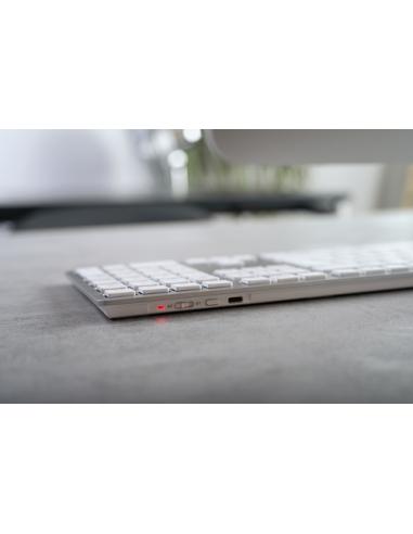CHERRY KW 9100 SLIM FOR MAC teclado Universal USB + Bluetooth QWERTZ Alemán Plata