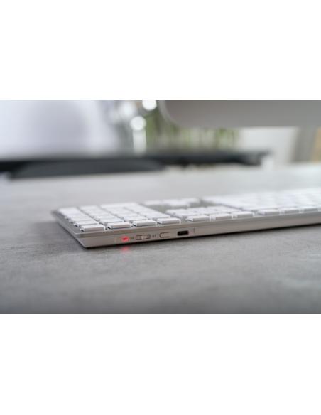 CHERRY KW 9100 SLIM FOR MAC teclado Universal USB + Bluetooth QWERTZ Alemán Plata
