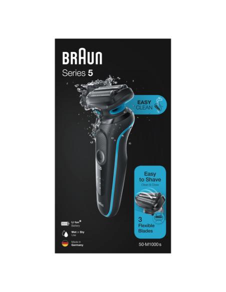 Braun Series 5 50-M1000s Máquina de afeitar de láminas Negro, Azul
