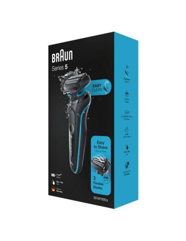 Braun Series 5 50-M1000s Máquina de afeitar de láminas Negro, Azul