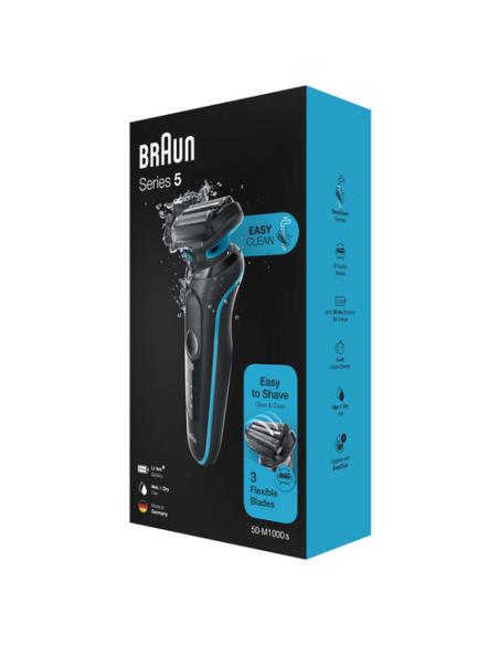 Braun Series 5 50-M1000s Máquina de afeitar de láminas Negro, Azul