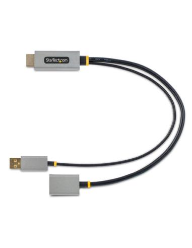 StarTech.com Cable 30cm Adaptador HDMI a DisplayPort - Activo - 4K 60Hz - Conversor HDMI 2.0 a DP 1.2 - HDR - Alimentado por el 