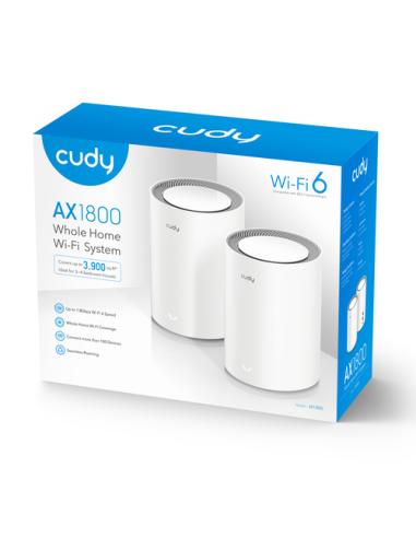 Cudy AX1800 Doble banda (2,4 GHz / 5 GHz) Wi-Fi 6 (802.11ax) Blanco 1 Interno