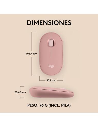 Logitech 910-007014 ratón Viajes Ambidextro RF Wireless + Bluetooth Óptico 4000 DPI