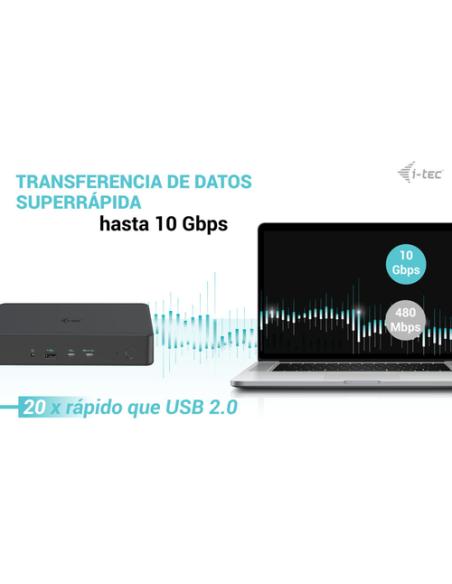 i-tec USB 3.0 / USB-C / Thunderbolt 3 Professional Dual 4K Display Docking Station Generation 2 + Power Delivery 100W