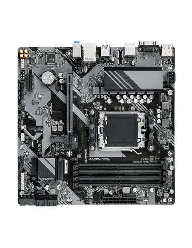 GIGABYTE A620M DS3H Placa base - Soporta CPUs AMD Ryzen 8000, VRM digital de 5+2+2 fases, hasta 7600MHz DDR5 (OC), 1xPCIe 4.0 M.