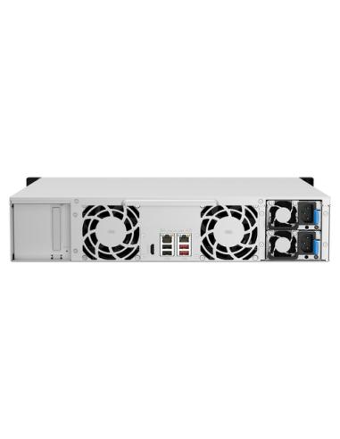 QNAP TS-1264U-RP NAS Bastidor (2U) Intel® Celeron® 8 GB DDR4 0 TB QNAP QTS Aluminio, Negro