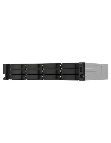 QNAP TS-1264U-RP NAS Bastidor (2U) Intel® Celeron® 8 GB DDR4 0 TB QNAP QTS Aluminio, Negro