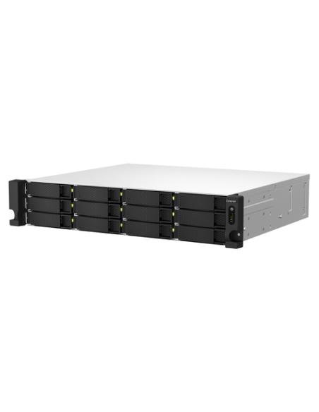QNAP TS-1264U-RP NAS Bastidor (2U) Intel® Celeron® 8 GB DDR4 0 TB QNAP QTS Aluminio, Negro