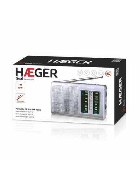 Haeger PR-BIB.001A radio Portátil Digital Plata