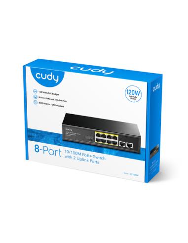 Cudy FS1010P switch Fast Ethernet (10/100) Energía sobre Ethernet (PoE) Negro
