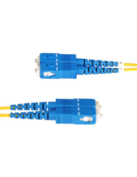 StarTech.com Cable de Fibra Óptica LC a SC (UPC) OS2 Monomodo 9/125µm 100G LSZH Dúplex de 3m - Low Insertion Loss - Resistente a