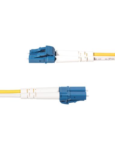 StarTech.com Cable de Fibra Óptica LC a SC (UPC) OS2 Monomodo 9/125µm 100G LSZH Dúplex de 3m - Low Insertion Loss - Resistente a