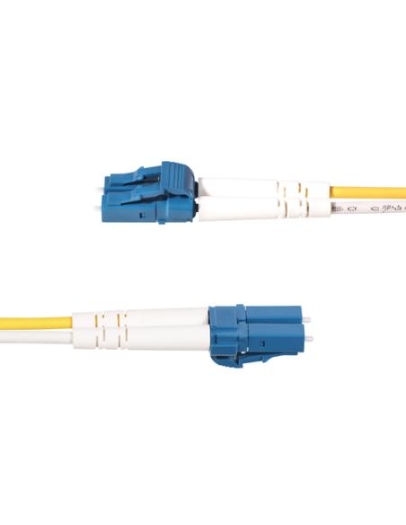 StarTech.com Cable de Fibra Óptica LC a SC (UPC) OS2 Monomodo 9/125µm 100G LSZH Dúplex de 3m - Low Insertion Loss - Resistente a