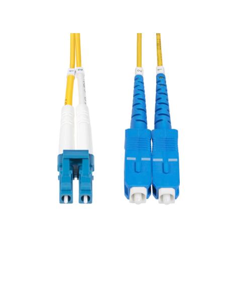 StarTech.com Cable de Fibra Óptica LC a SC (UPC) OS2 Monomodo 9/125µm 100G LSZH Dúplex de 3m - Low Insertion Loss - Resistente a