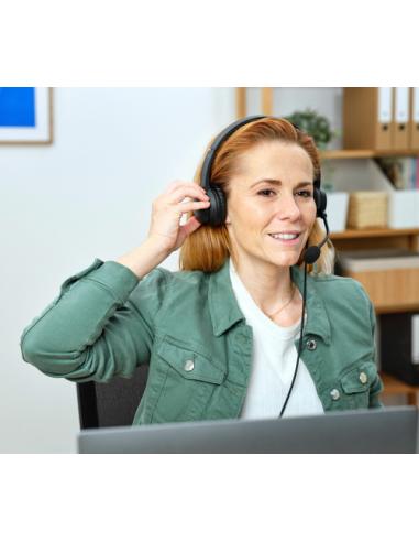 Trust HS-150 Auriculares Alámbrico Diadema Oficina/Centro de llamadas Negro