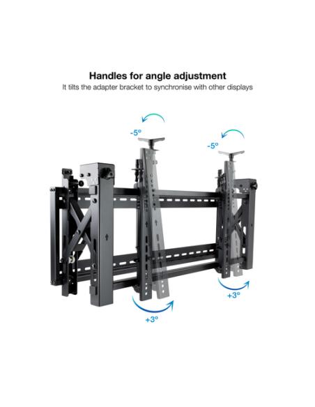 TooQ Soporte Video Wall de Pared para Pantalla 45”- 70”, Negro