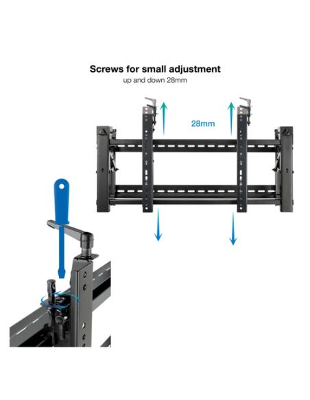 TooQ Soporte Video Wall de Pared para Pantalla 45”- 70”, Negro